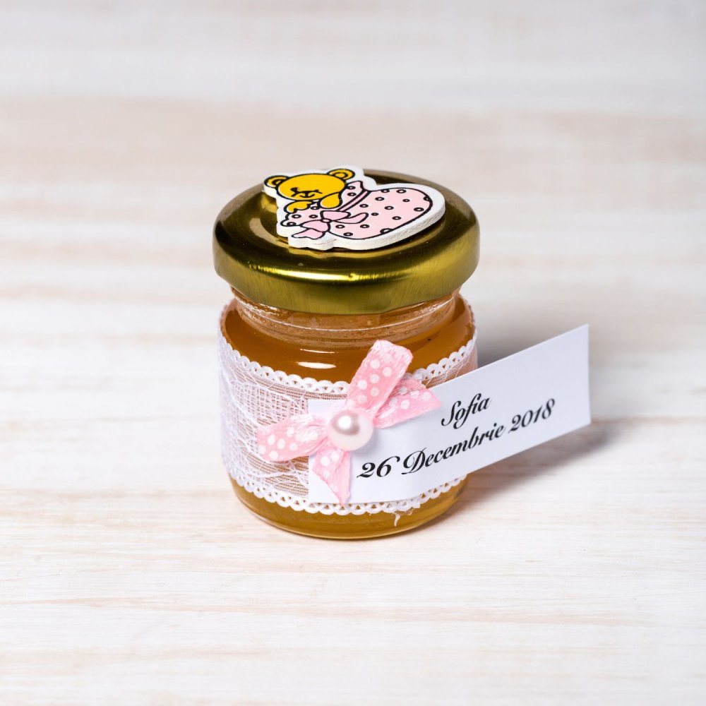 Marturii botez borcanele miere cu ursulet in sac de dormit