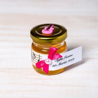 Marturii botez borcanele miere chitara roz