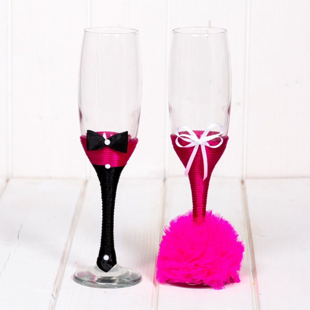 Set pahare fucsia nasi