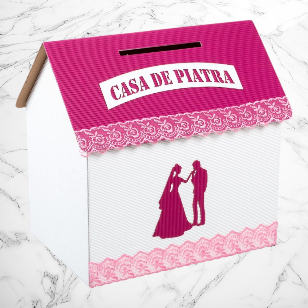 Casuta dar nunta roz fucsia