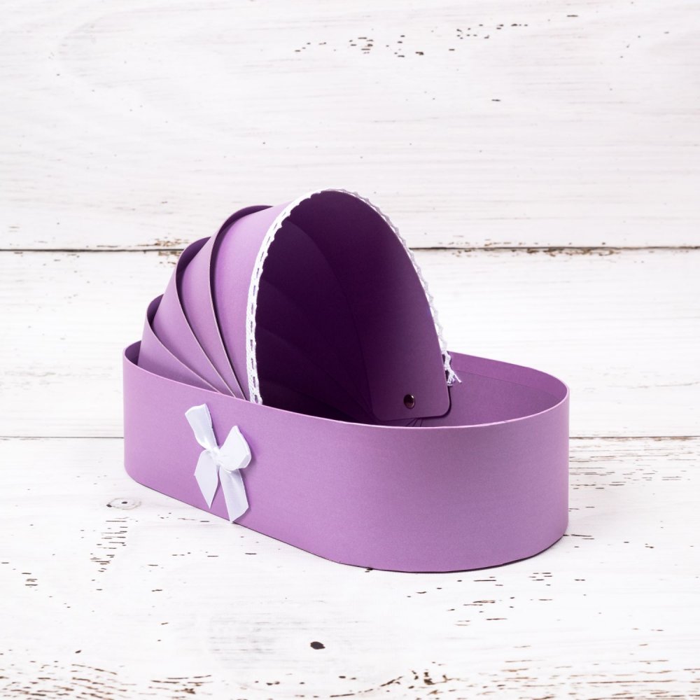 Cutie trusou botez biserica tip landou mov