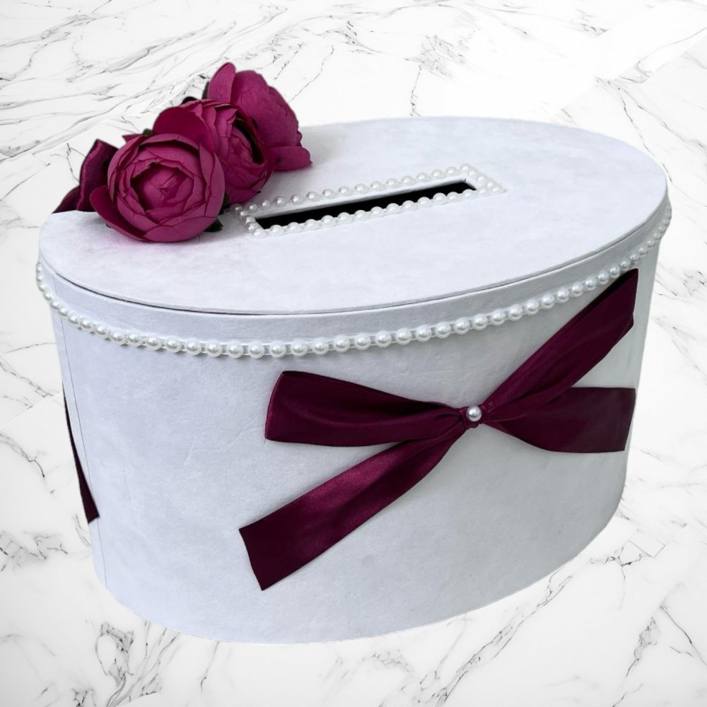 Cufar bani botez bujori cu decor grena