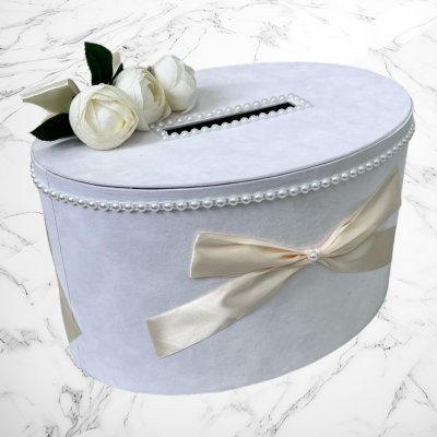 Cufar bani nunta bujori cu decor ivory