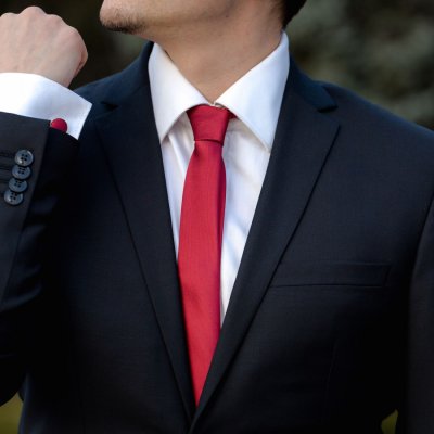 Set bordo cravata slim si butoni