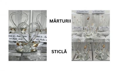 Marturii de Nunta: lebăda, porumbei și îngerași din sticlă