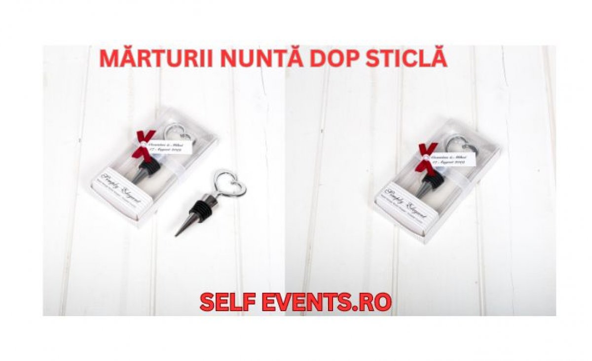 Mărturii de nuntă: Dop de sticlă în formă de inimă - eleganță și utilitate în ziua specială