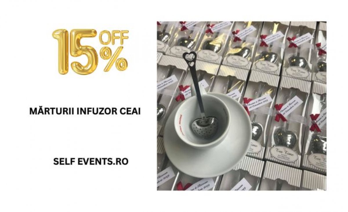Mărturii de nuntă: infuzor de ceai în formă de inimă - eleganță și utilitate pentru invitați