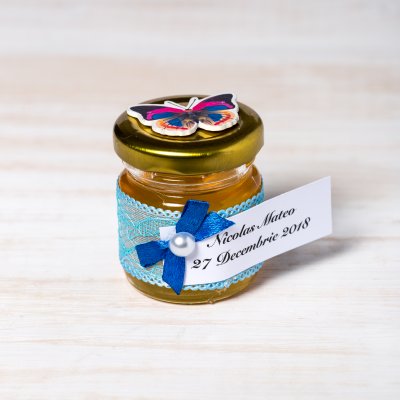 Mărturii pentru nuntă: borcănele cu miere și fluturaș - dulceață și eleganță pentru invitații voștri