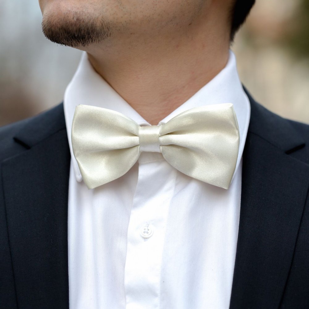 Papion satinat ivory