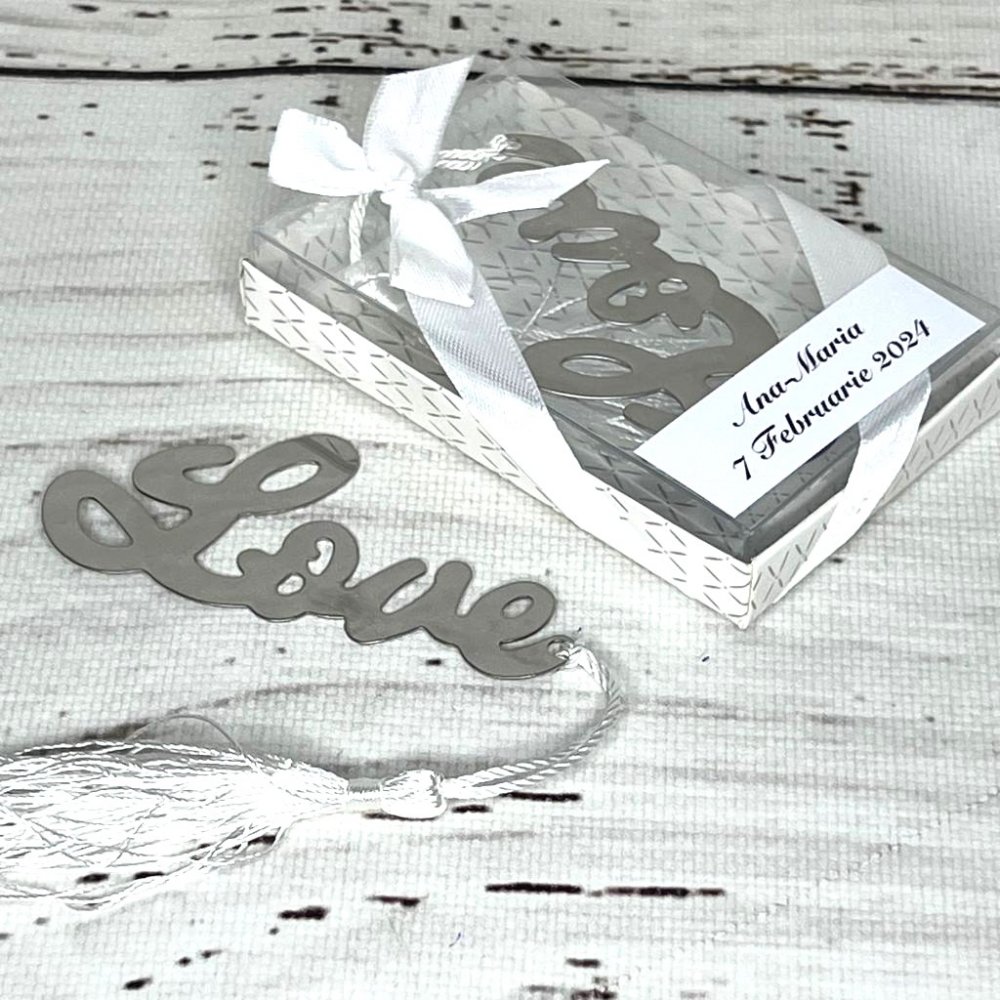 Marturii de nunta semn de carte Love