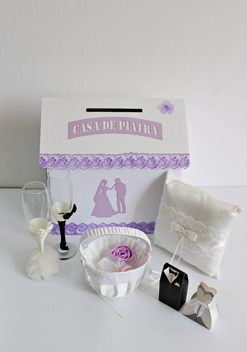 Set accesorii nunta lila