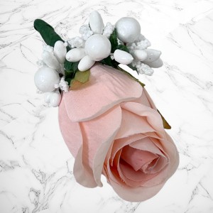 Cocarde nunta trandafiri roz peach fuzz